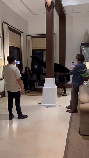 Another throwback from 2023 , Philippine President taking a video of me in his residence I think the piano was from China and was just delivered ,and he wanted me to try it. Nice to have this memory . Ofcourse I had to play something I haven't played for years. | Cecile Licad