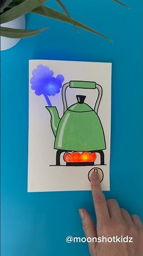 DIY “Paper kettle” interactive light-up card. Easy and fun paper circuit project for beginners.