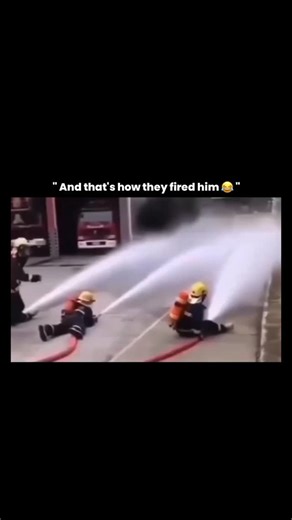 Mr. Brightside on Instagram: "In this sequence, we observe a critical failure in kinetic stabilization during a high-pressure hose deployment. The practitioner fails to establish a low center of gravity, causing the nozzle reaction—governed by Newton’s Third Law—to overcome their structural posture. This results in an uncontrolled, oscillating water stream and a loss of physical balance, highlighting the volatile physics of fire suppression. The clip achieved an Engagement Velocity of 84%, garne
