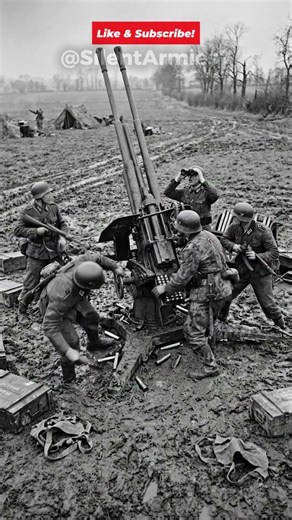 German Flak Crew Life in Muddy Fields #shorts