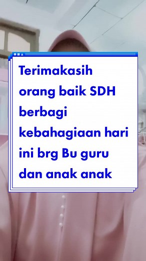 Membalas @mintaduiddongom terimakasih orang baik sudah berbagi kebahagiaan bareng Bu guru ,anak didik dan wali murid dapat tempat mkn dan Snack dari orang baik bersyukur bgt masyaallah tabarakallah 🥰 terimakasih atas supportnya 🤗 #berbagikebaikan #terimakasihorangbaik