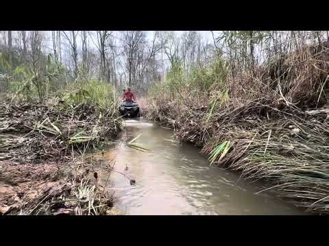 2023 CFMoto cforce 500 differential lock test in wet sand.