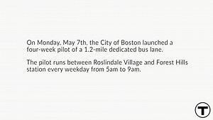 Roslindale Bus Lane Pilot ( May 2018) : Massachusetts Bay Transportation Authority : Free Download, Borrow, and Streaming : Internet Archive