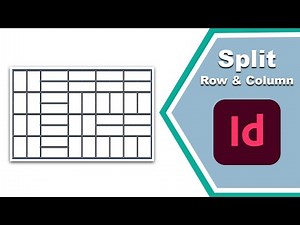 How to split row and column in Adobe InDesign table