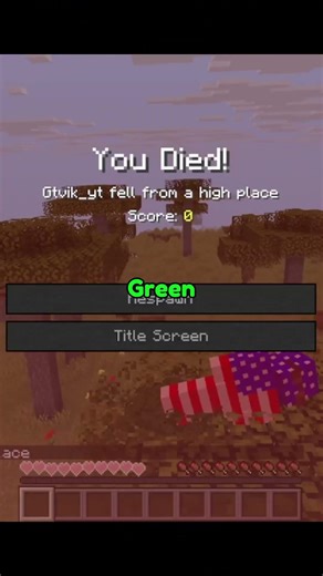 Minecraft but i cant touch the color green! #minecraftshorts #minecraft #minecraftchallenge #viral