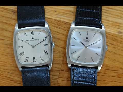 c1975 Universal Geneve Tank men's vintage watches - same reference, different model. Ref' 842114