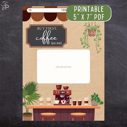 Coffee Gift Card Holder Printable | but First, Coffee | Cute Coffee Gift | Teacher Appreciation Gift | Coworker Gift Idea - Etsy