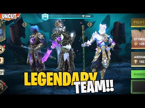 Trying Full Legendary Team In 3v3 🔥| Using MK, ITU & KOTL 💀| Shadow Fight 4 Gameplay