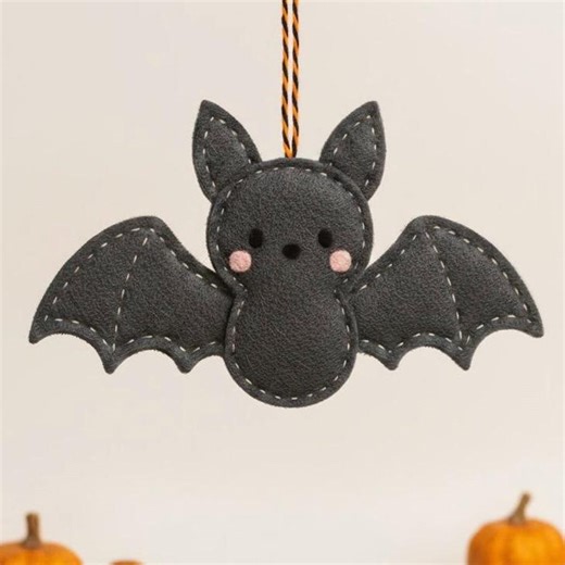 Easy Bat Craft - Hand Sewing PDF PATTERN, Kids Felt, Decor, Plush, Ornaments, DIY, Doll, Toy, Felt, Ghost, Gift, Kids, Activity, Fall, Fruit - Etsy