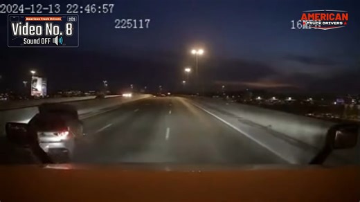 Watch this drunk clown misjudge the gap, cut off a 35,000-pound truck, and crash