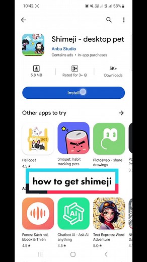 Shimeji Mascot trên TikTok