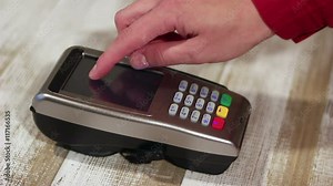 Using touchscreen of pos terminal