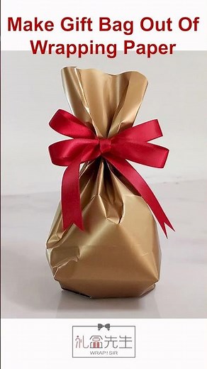 How to make a gift bag out of wrapping paper #giftwrappingideas