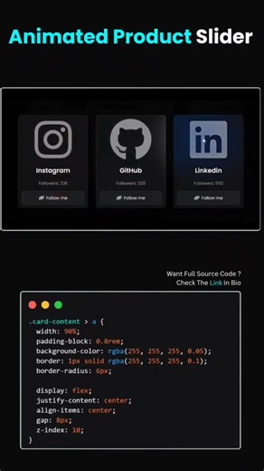 Animated Product Slider