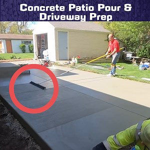 1.4M views · 10K reactions | Pouring a Concrete Patio & Prepping Driveway! | Victory Outdoor Services | Facebook