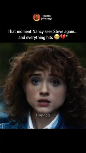 That moment Nancy sees Steve again…#nancywheeler #steveharrington #joekeery #nataliadyer #netflix