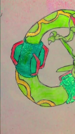 How to draw rayquaza in colour with best video