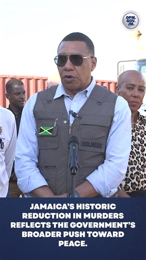 For the first time in 31 years, Jamaicans can celebrate a major milestone. Murders have dropped below 700 this year, marking the third consecutive year of reduction. We have broken the psychological barrier of 1,000 murders, and we are steadily moving toward the regional average. But our goal is security and peace, where violence is no longer the first way to resolve conflict. Achieving this includes restoring electricity to every community, even the most remote. In Kingston, a single pole may s