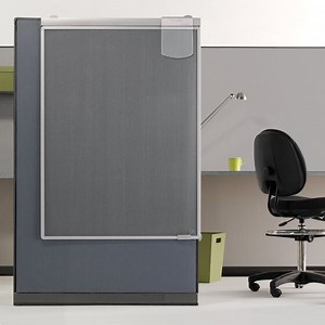 Quartet Workstation Privacy Screen, 36" x 48", Sliding, Partial Length | Room Dividers | Quartet