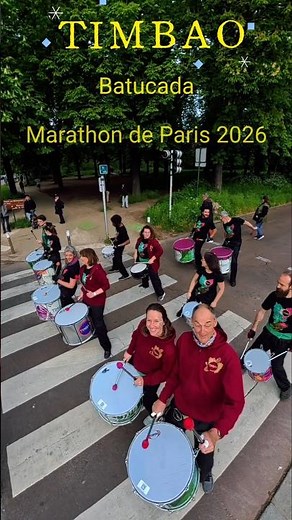 Timbao batucada : le rythme brésilien du Marathon de Paris 2026 ! #sambaspectacle#carnaval #festival