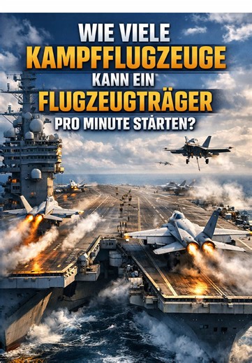 Wie viele Kämpfer pro Minute kann ein Flugzeugträger starten? 🚢 #deuchland #aviation #marine
