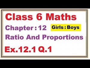 Ex.12.1 (Q.1) Chapter:12 Ratio And Proportions | Ncert Maths Class 6 | Cbse