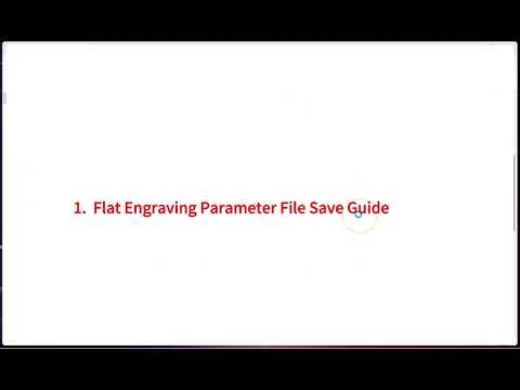Parameter File Save Guide