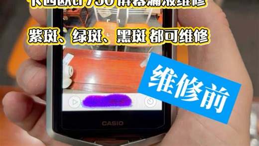 ccd相机卡西欧tr750屏幕漏液维修 紫斑 绿斑 黑斑维修