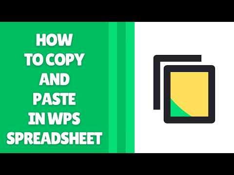 How to Copy and Paste in WPS Spreadsheet