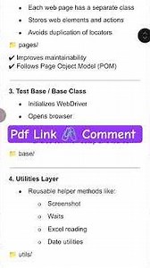 Explain Automation Testing Framework Components