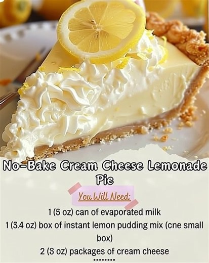 1.2K views | No-Bake Cream Cheese Lemonade Pie This pie is the...