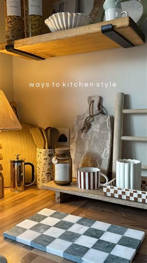 How to style your kitchen counter tops #kitchendecor #beigeaesthetic #kitchendesign #housedecor
