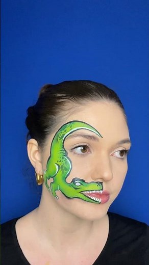 Dinosaur face paint tutorial 🦖
