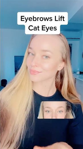 Eyebrow Lift & Cat Eyes Massage Tutorial! #shorts