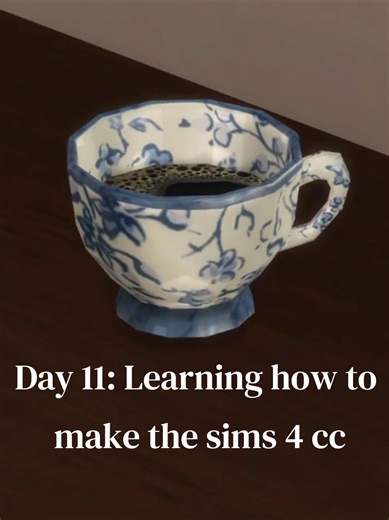 Vintage Coffee Cup for The Sims 4 CC