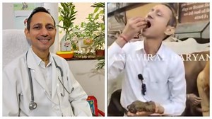 Haryana doctor eats cow dung, says tann mann pavitra ho jaayega. Viral video makes Internet nauseous