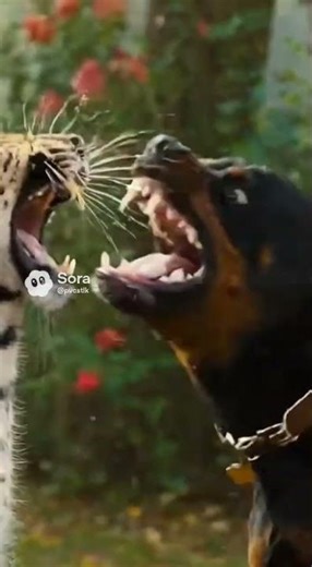 Who Wins? Rottweiler vs. Hungry Leopard 😱