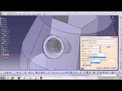 Catia Tutorial Rosca interna