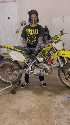 High Performance RM250 Two-Stroke Dirt Bike - Revving to the Limit
