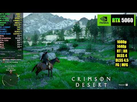 Crimson Desert - RTX 5060 - 1080p, 1440p, Ray Tracing, DLSS 4 & DLSS 4.5