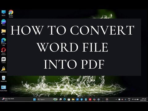 How to Convert Word File into PDF File Tutorial