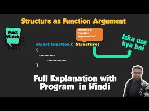 Structure as Function Argument | Structures in C