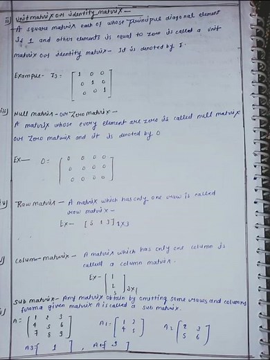 Matrices All Definitions Explained | Types of Matrices & Properties | Class 11/12 Maths JEE NEET