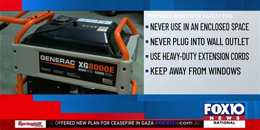 Portable generator safety tips