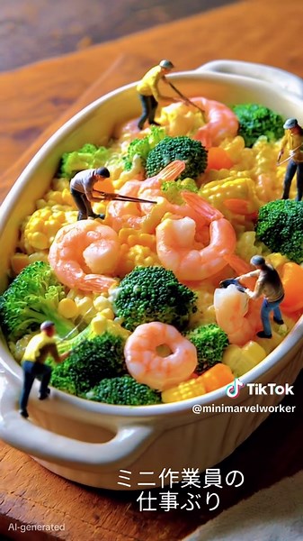 勤勉な作業員さんです✨️働く姿勢が素晴らしすぎます🥹💖職場環境がよすぎますよね？🥰 #miniature #miniatureart #ミニチュア #ミニチュアアート #癒し