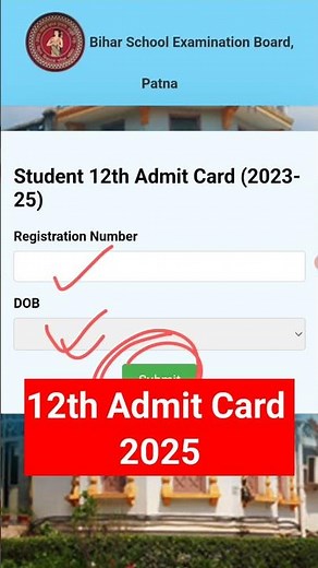 12th Admit Card 2025 | Bihar Board 12th admit Card 2025 kaise download kare #admit_card #2025