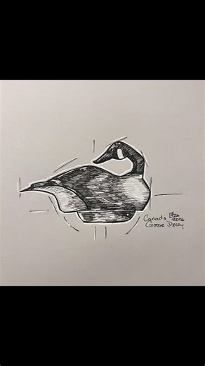 Canada Goose Decoy Sketch: Artistic Wildlife Creation