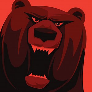 Angry bear roaring