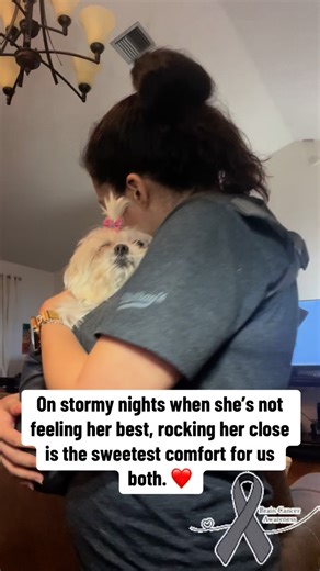 We’ve started Bella on her colitis medication, and I truly believe she’ll be feeling better soon. I was so encouraged tonight when I noticed she had more of an appetite at dinner. We’re also waiting to hear back from the specialty pharmacy about her compounded seizure medication. The storms today made things harder on her, loud thunder and heavy rain that even noise canceling earmuffs couldn’t soften. Bella was anxious, but as always, holding and rocking her close helped us both get through it. 