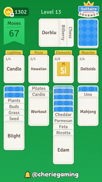 Solitaire Associations Level 13 Solution Walkthrough